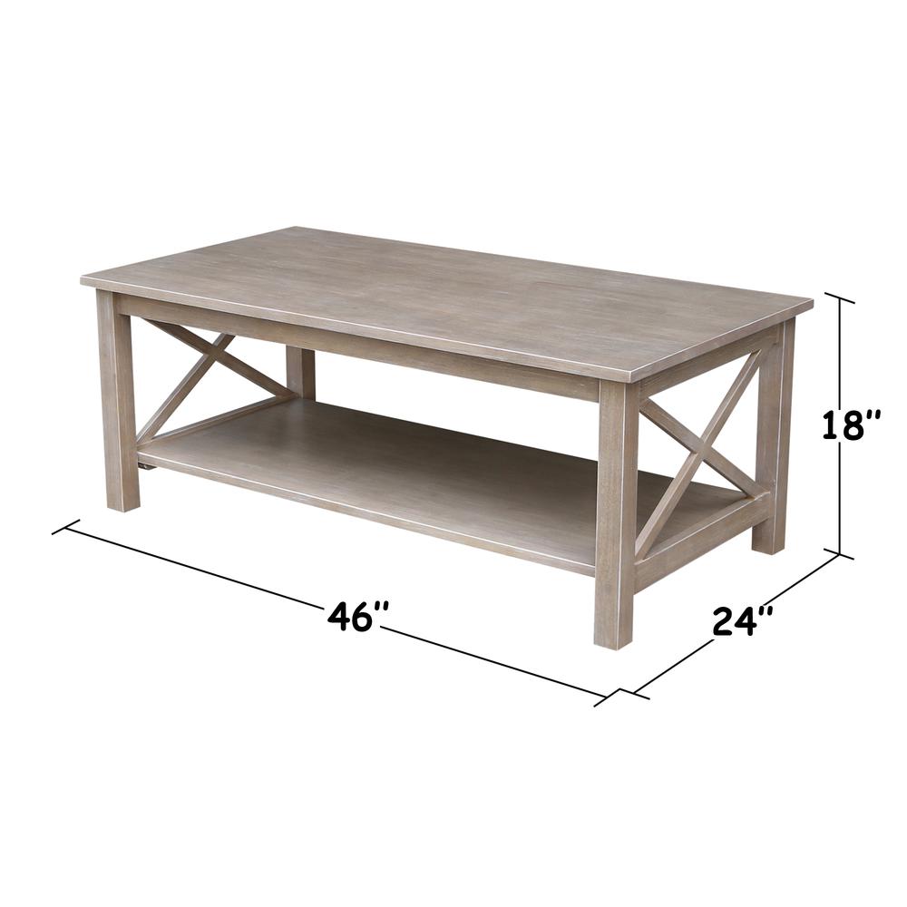 Hampton Coffee Table, Washed Gray Taupe. Picture 5