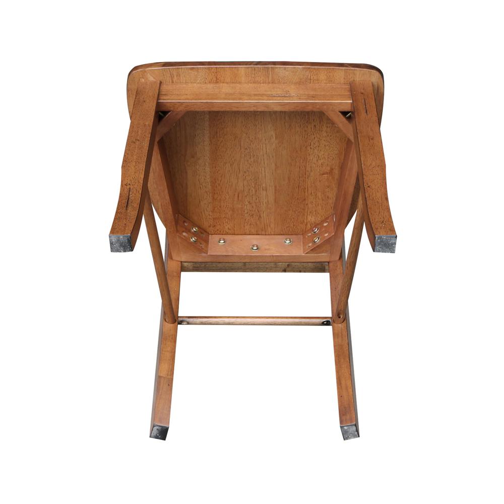 Madrid Ladderback Chairs - Set of 2, Distressed Oak. Picture 9