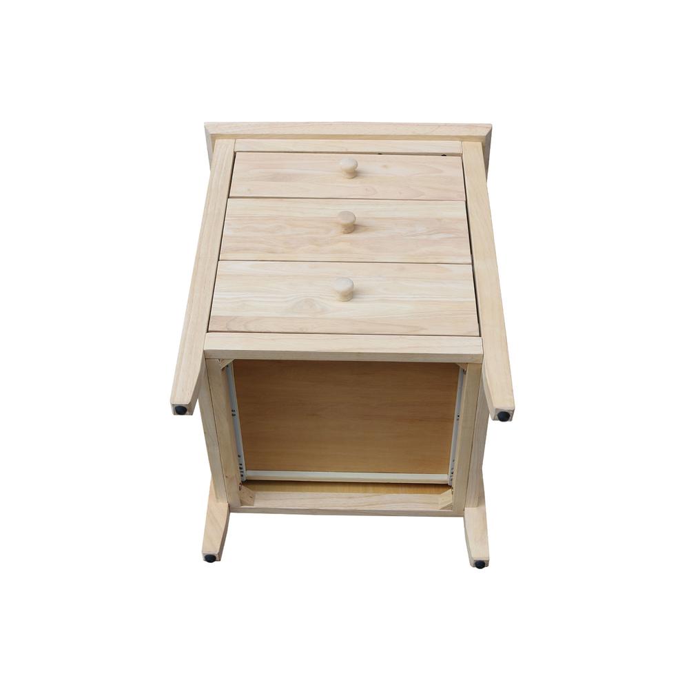 Nightstand With 3 Drawers. Picture 3