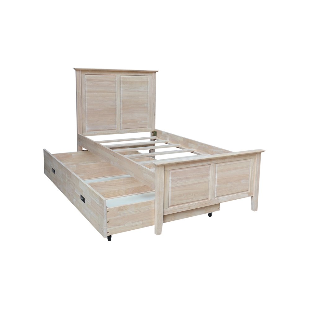 Heritage Solid Wood Twin Trundle Bed. Picture 7