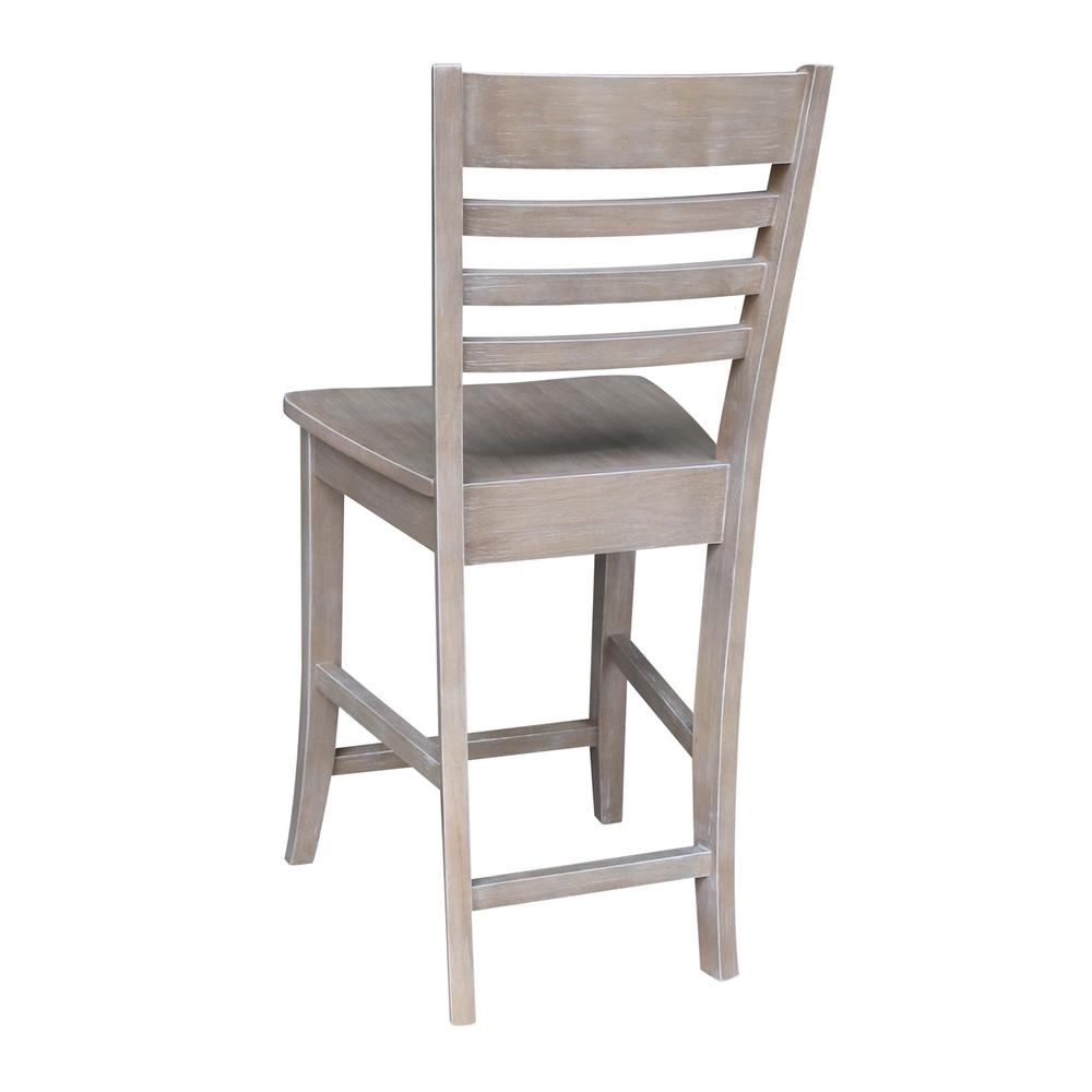 Cosmo Counter height Stool - 24" Seat Height , Washed Gray Taupe. Picture 8