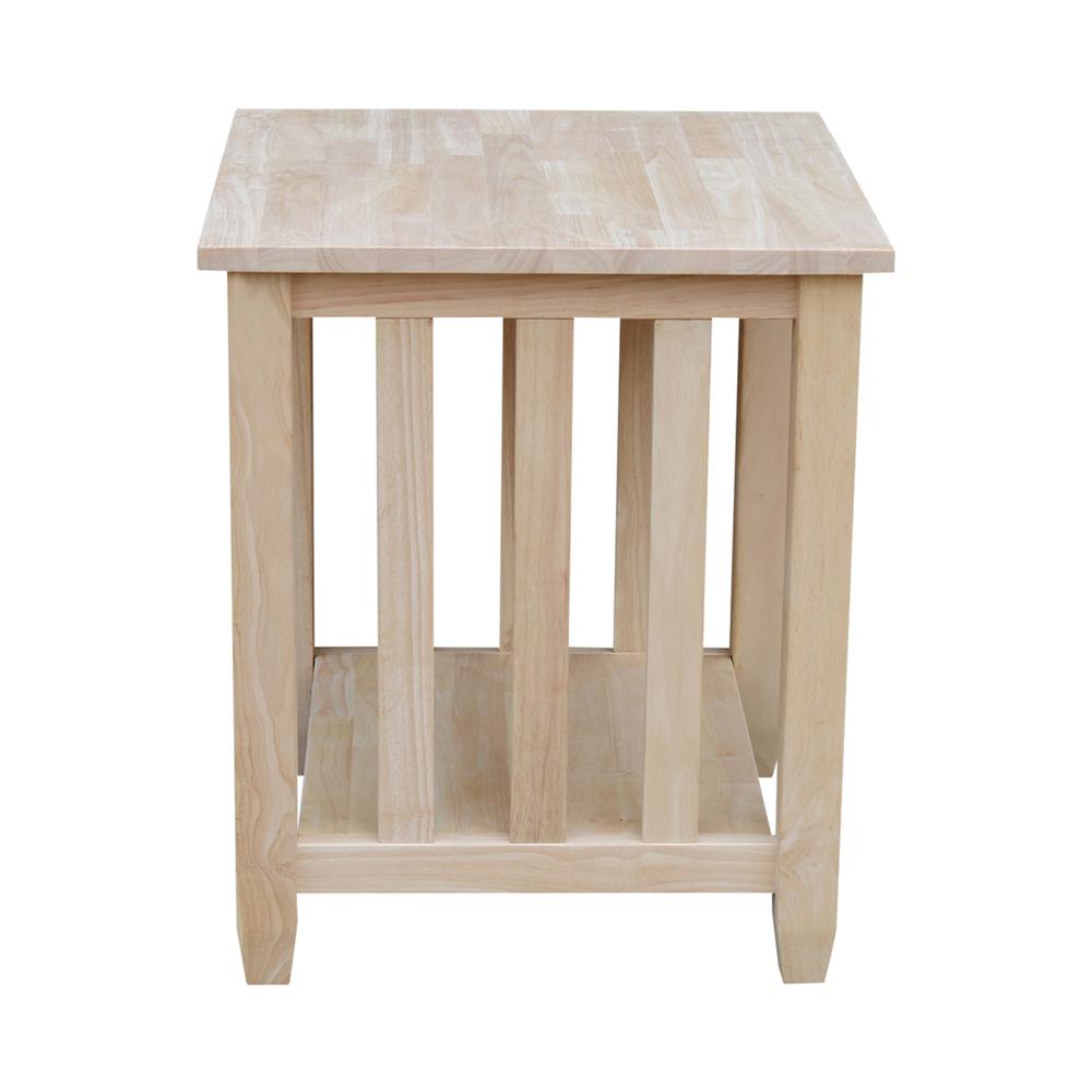 Mission Tall End Table , Unfinished. Picture 4