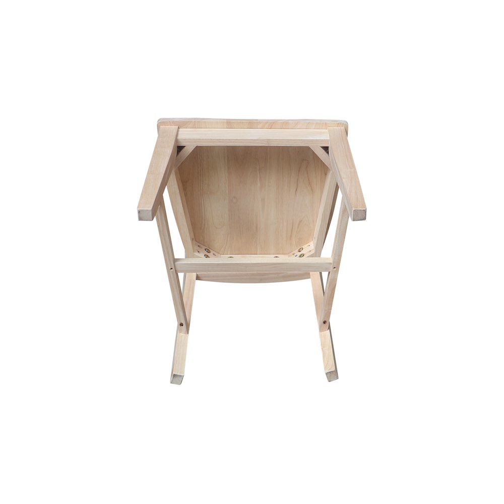 Set of Two Solid Wood Audrey Dining Chairs, Unfinished. Picture 8