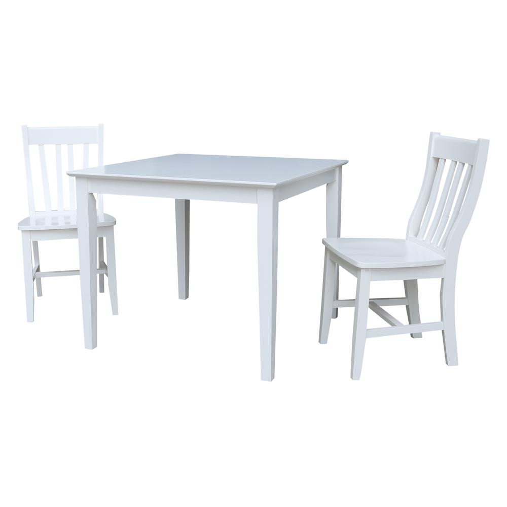 36" x 36" Dining Table with 2 Chairs - 3 Piece Set. Picture 2