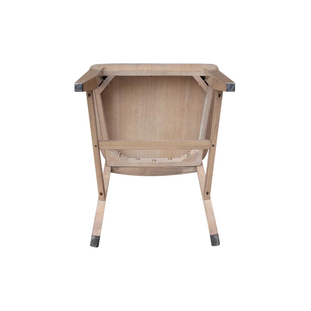 Set of Two Solid Wood Soma LadderBack Dining Chairs in Flax. Picture 5