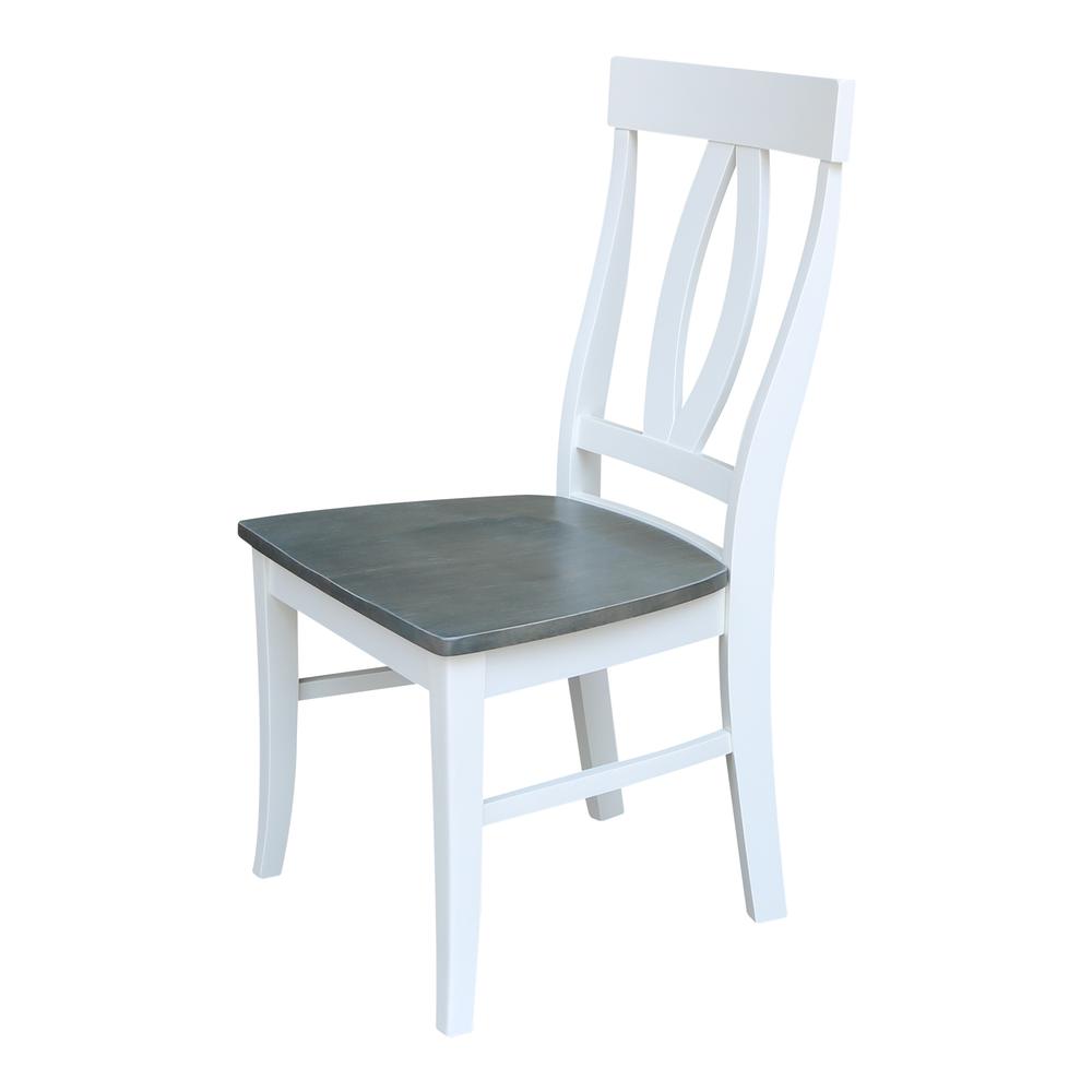 Set of Two Cosmo Verona Chairs, White/Heather gray. Picture 1