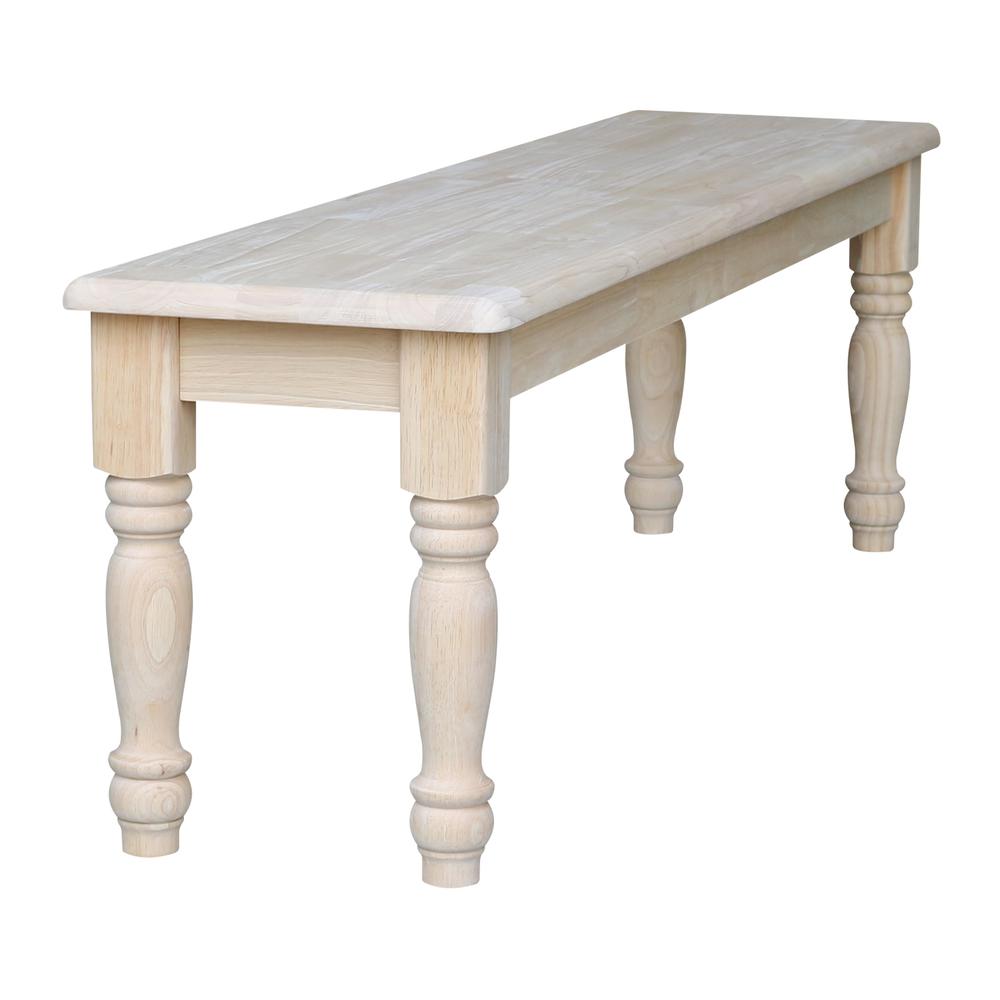 Farmhouse Bench, Unfinished. Picture 5