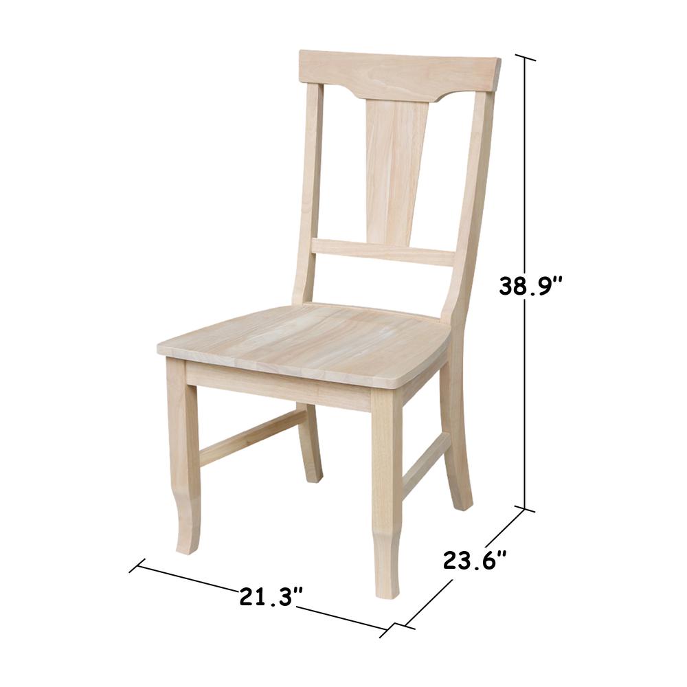 Set of Two Panel Back Chairs, Unfinished. Picture 8