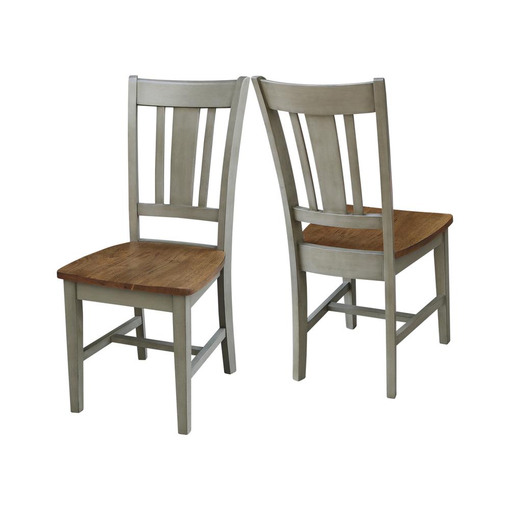 San Remo Splatback Chair, Hickory/Stone. Picture 7