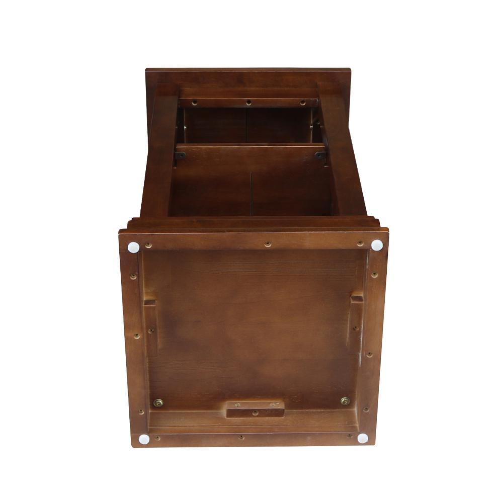 Hampton Accent Table With Shelves, Espresso. Picture 3