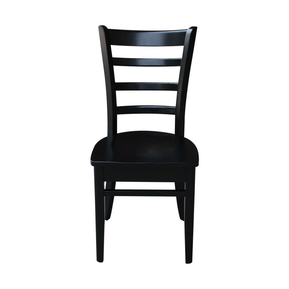 Set of Two Emily Side Chairs, Black. Picture 4