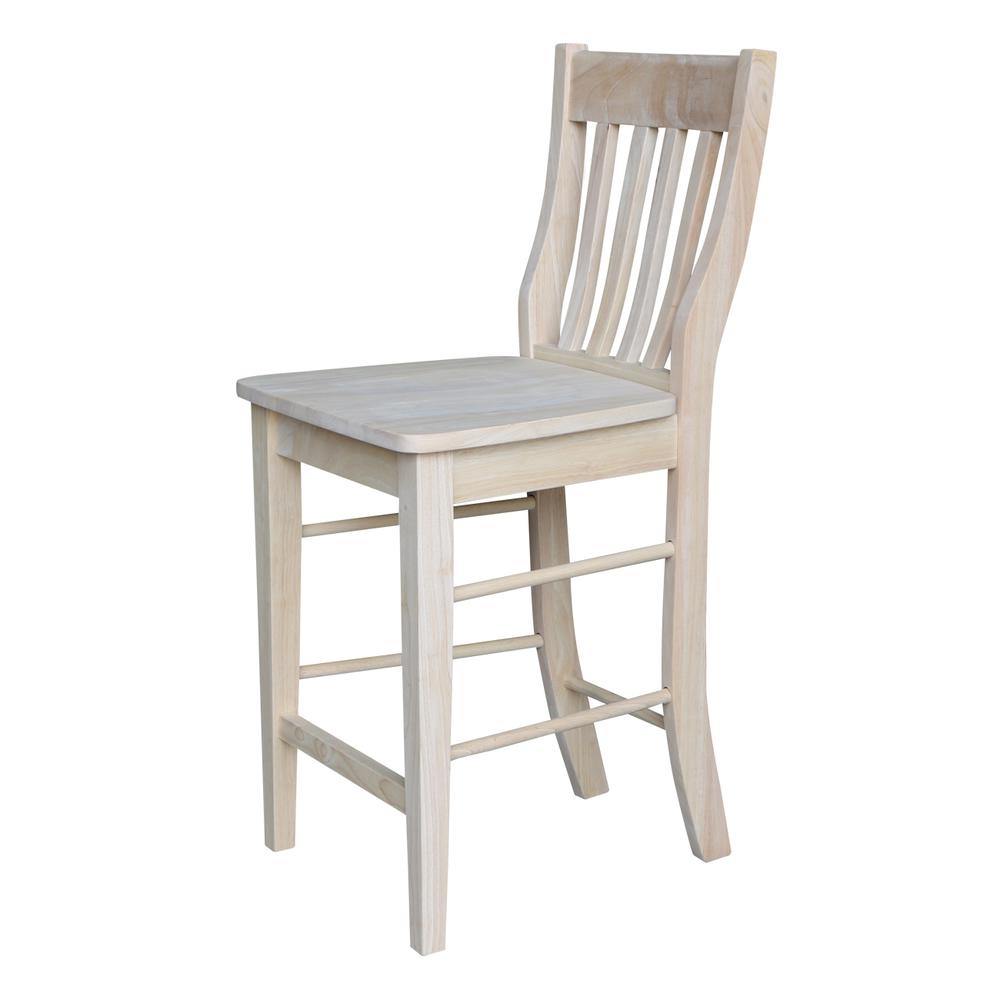 Café Stool - 24" Seat Height, Unfinished. Picture 6