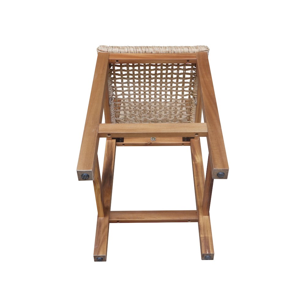 Outdoor Set of Two Stool with Wicker Seats and Back. Picture 7