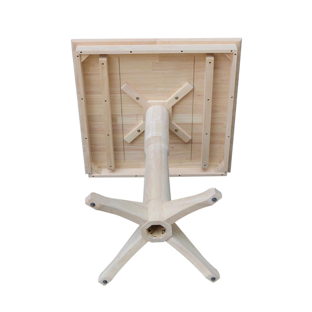 36" x 36" Square Top Pedestal Table - 41.9"H. Picture 5
