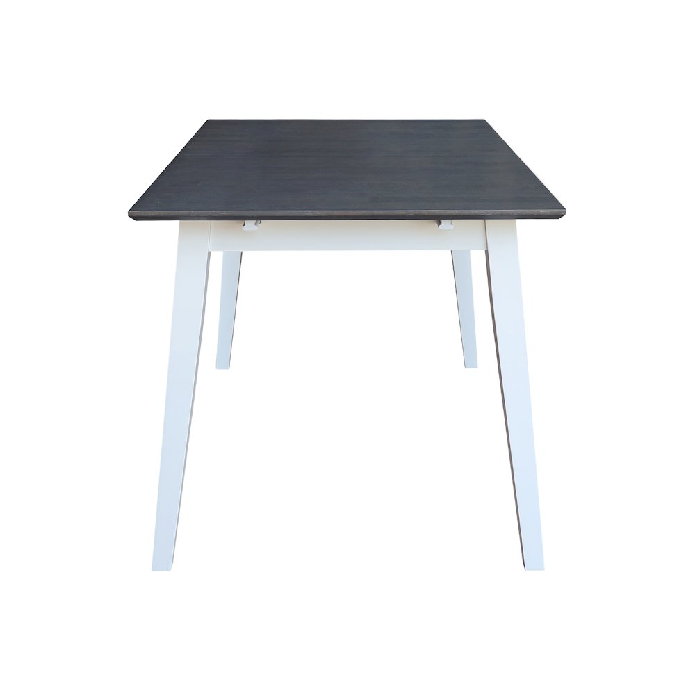 60" Butterfly Extension Dining Table, Two-Tone Farmhouse Kitchen Table. Picture 8