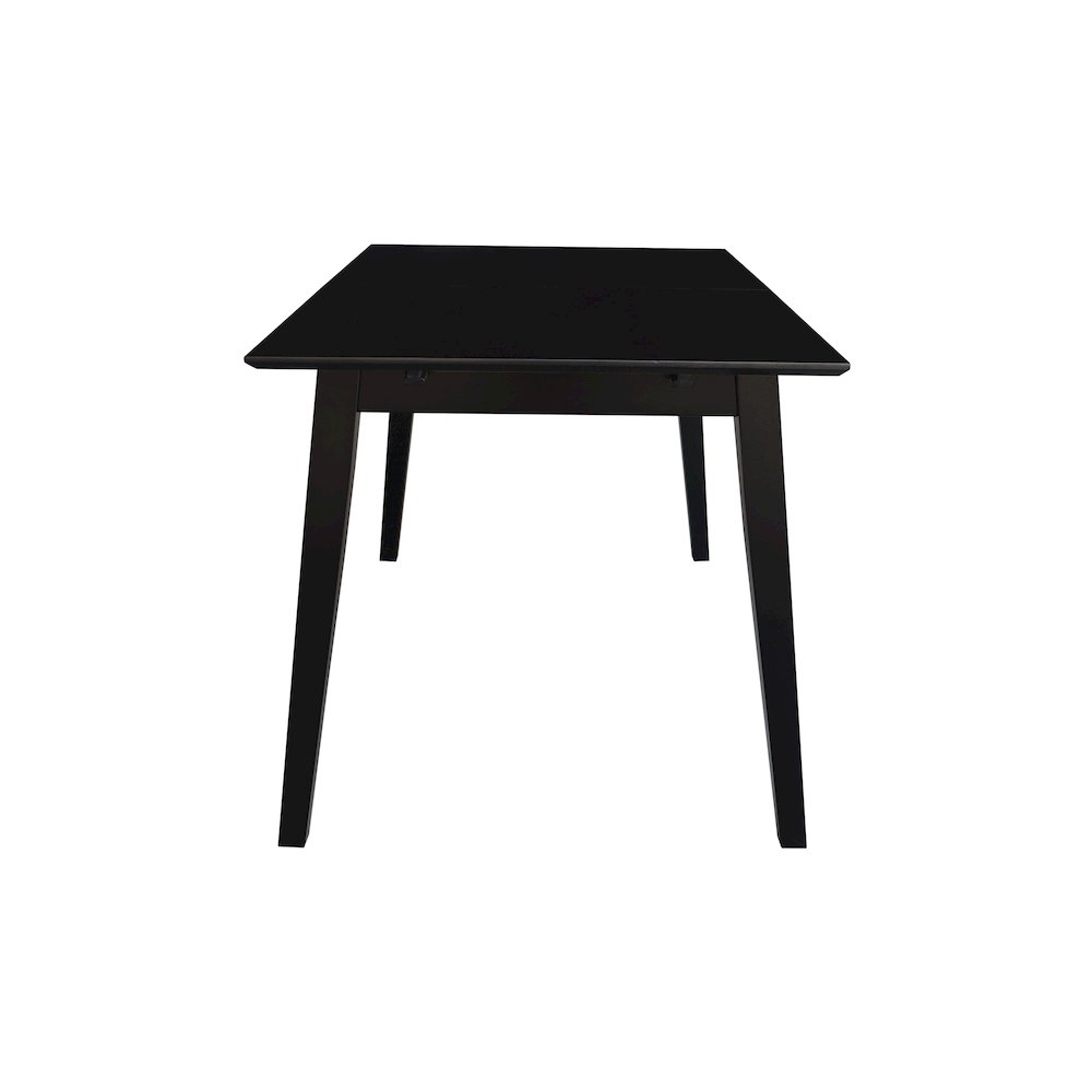 60" Butterfly Extension Dining Table, Black Contemporary Kitchen Table. Picture 7