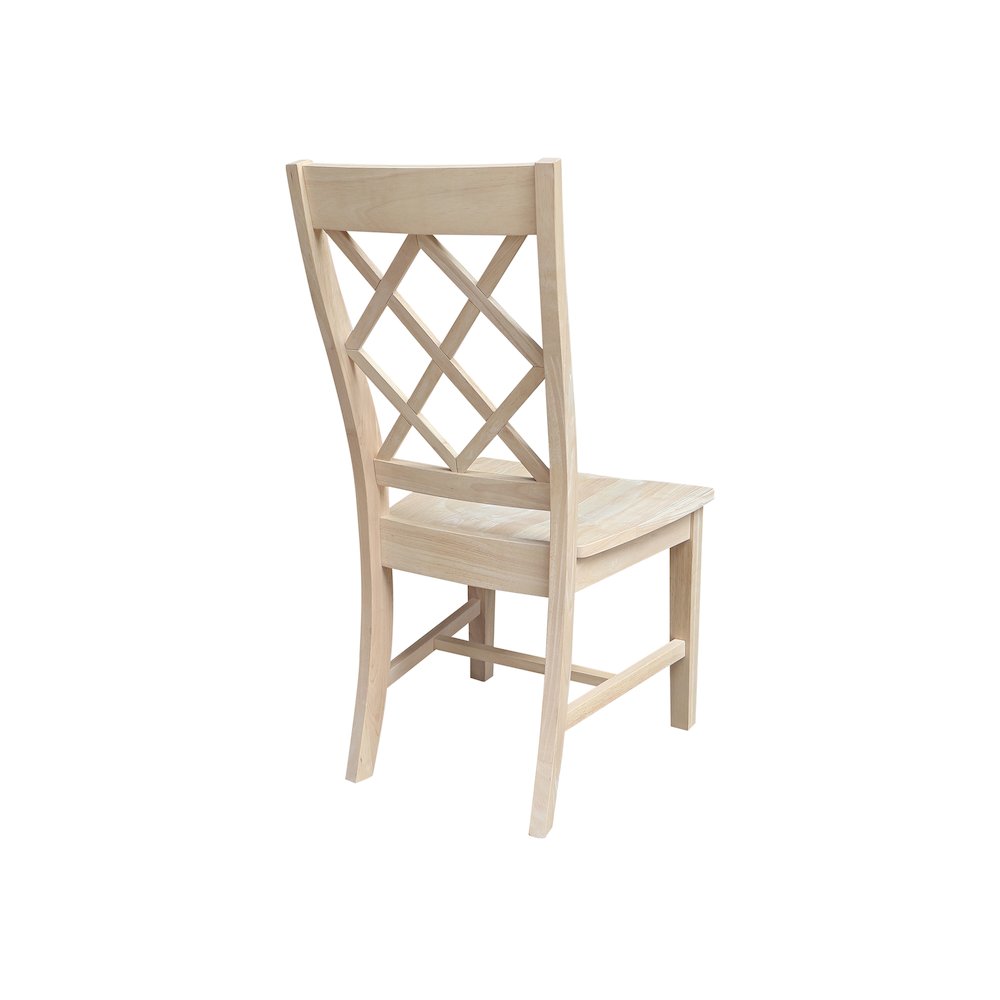 Set of Two Solid Wood Dining Chairs, Unfinished. Picture 4
