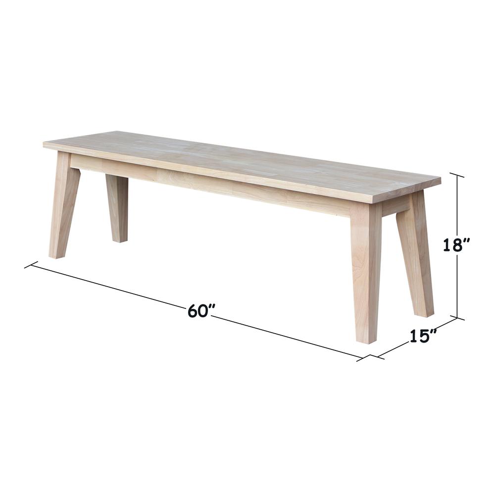 Boulder Solid Wood Bench. Picture 2