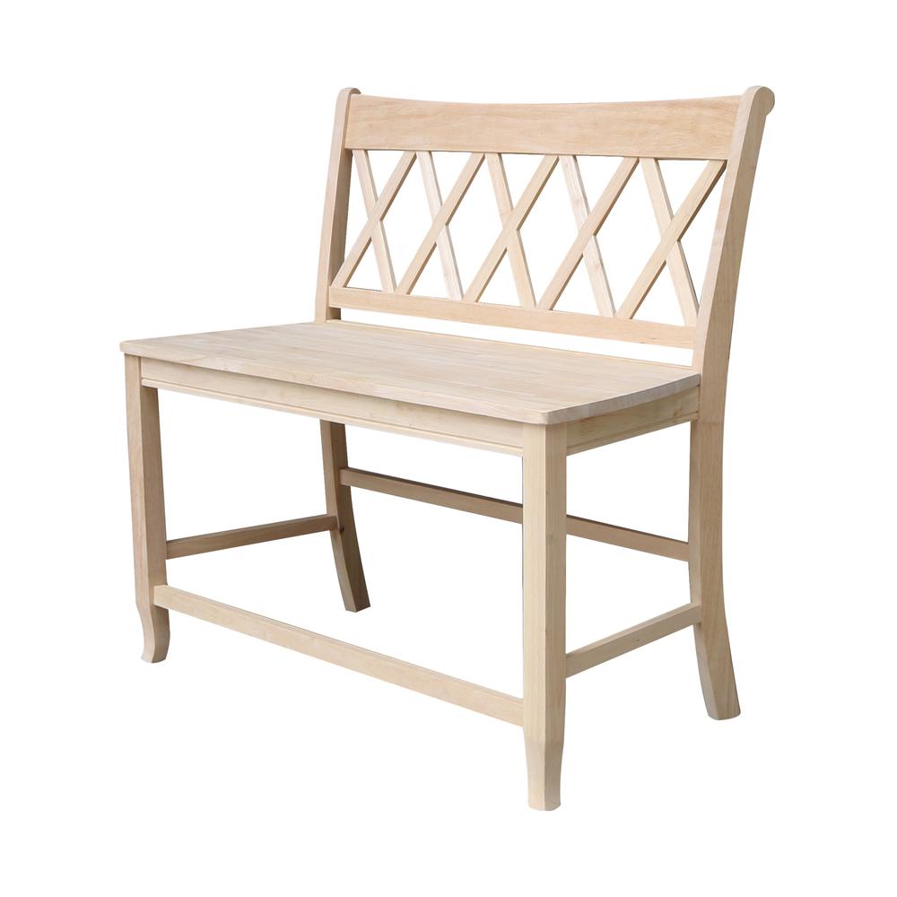 Double X-Back Bench - 24" Seat Height- 557158. Picture 1