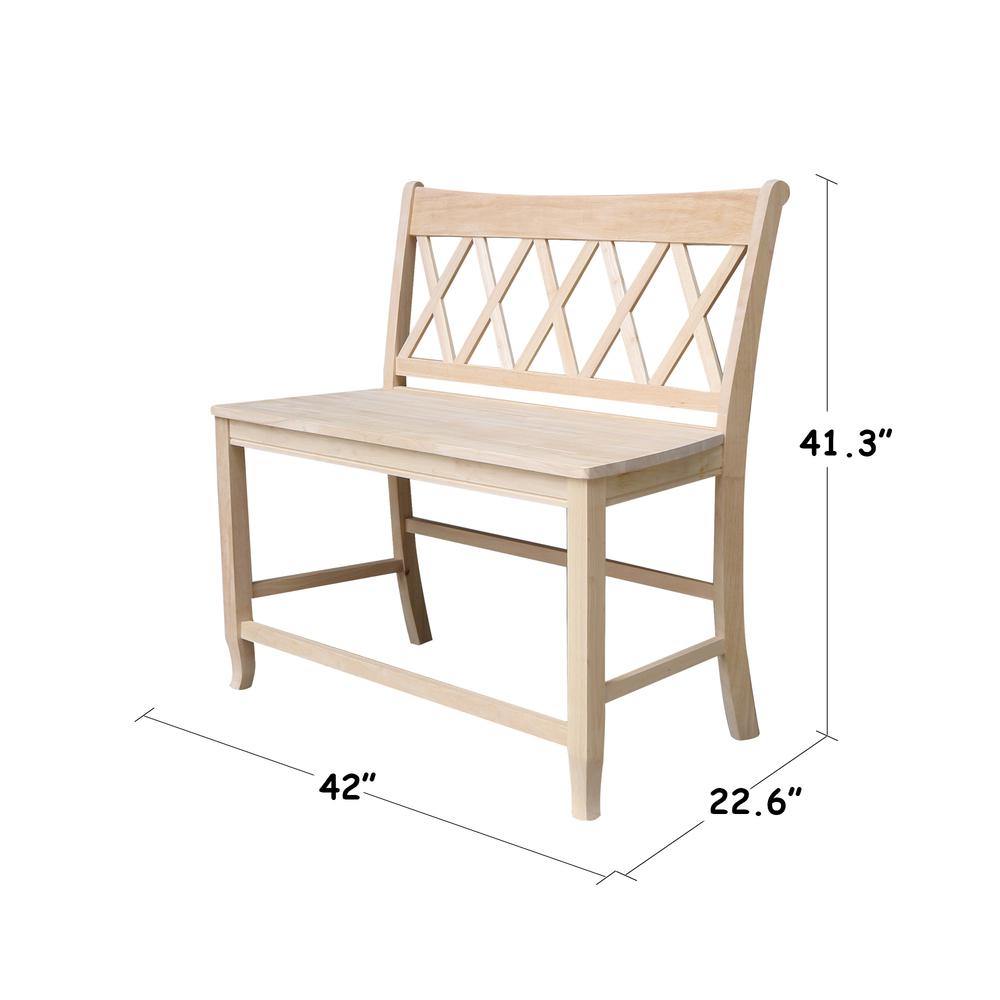 Double X-Back Bench - 24" Seat Height- 557158. Picture 8