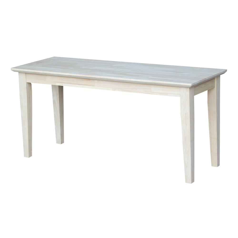 Shaker Style Bench, Unfinished. Picture 4