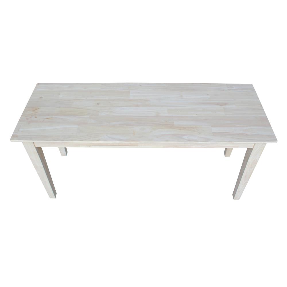 Shaker Style Bench, Unfinished. Picture 3