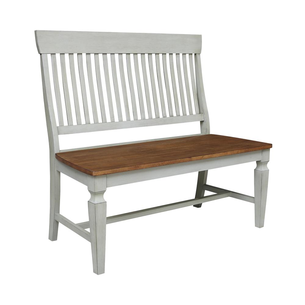 Vista Slatback Bench, Hickory/Stone. Picture 7