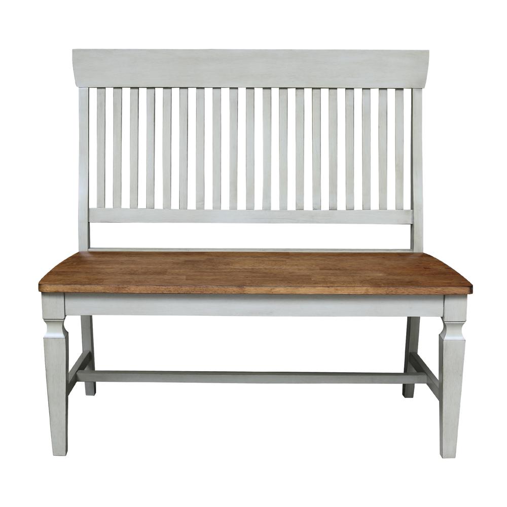 Vista Slatback Bench, Hickory/Stone. Picture 3