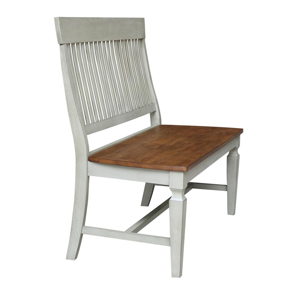 Vista Slatback Bench, Hickory/Stone. Picture 4