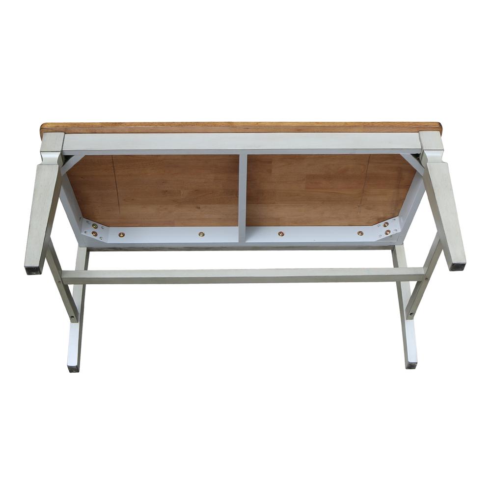Vista Slatback Bench, Hickory/Stone. Picture 5