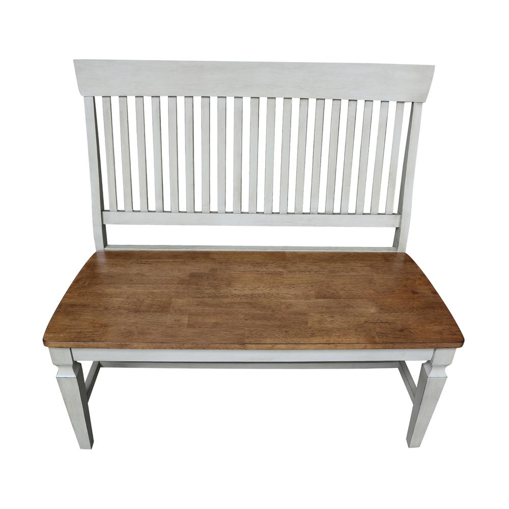 Vista Slatback Bench, Hickory/Stone. Picture 6