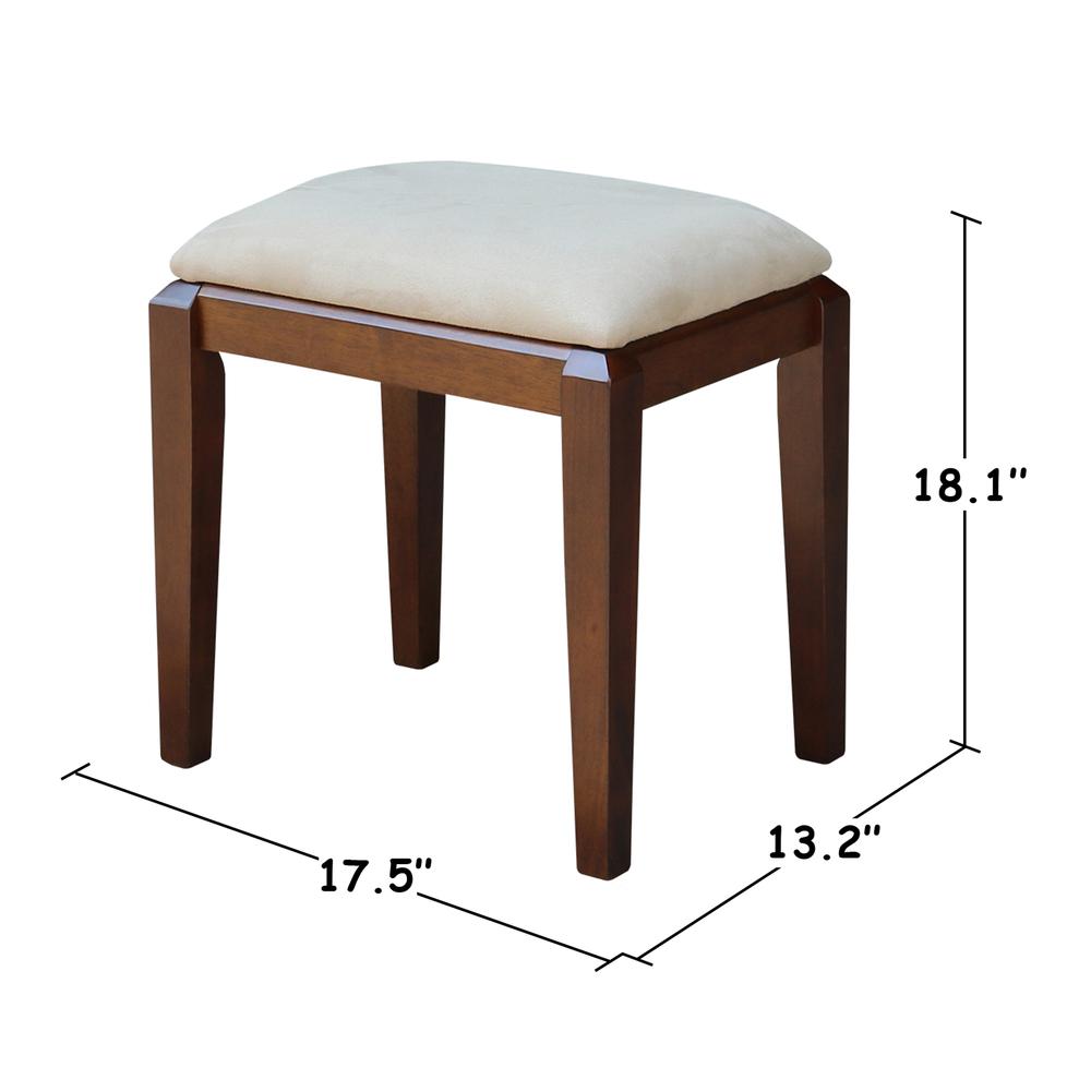 Vanity Bench, Espresso. Picture 6