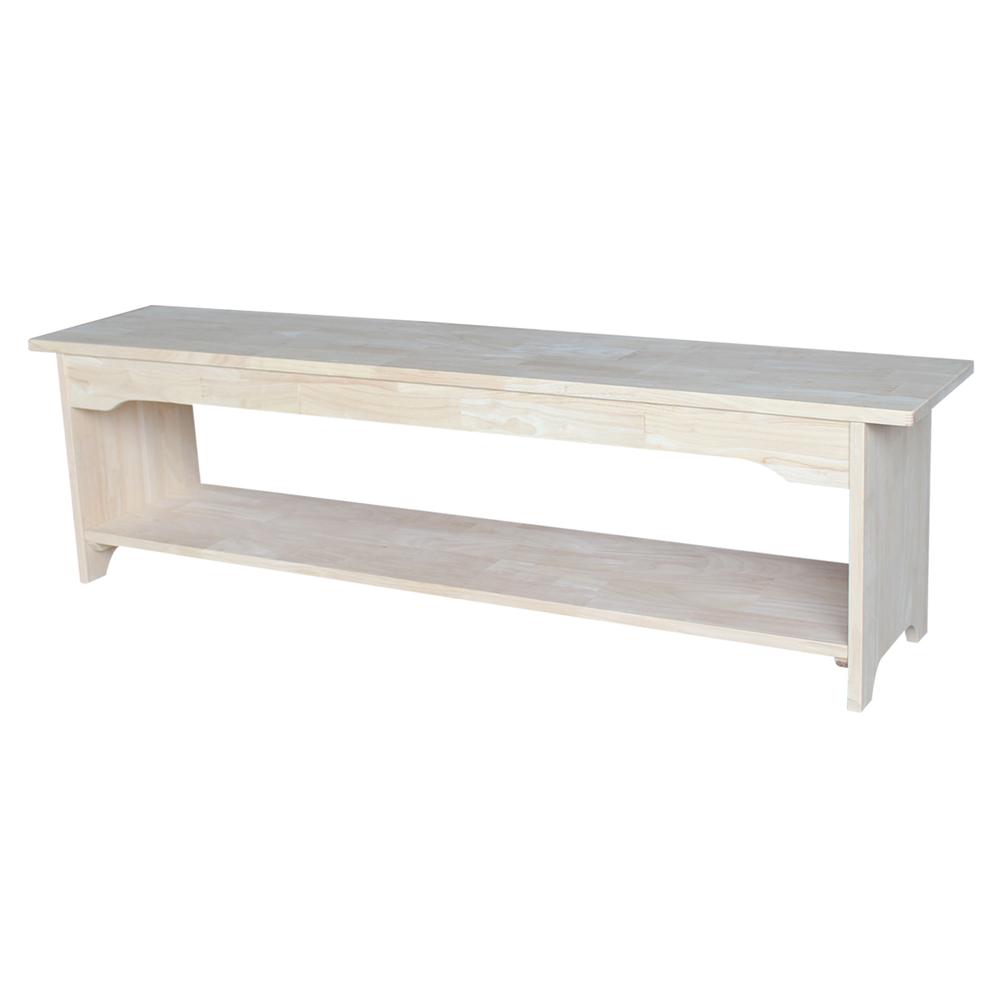 Brookstone Bench - 60" Long , Unfinished. Picture 1