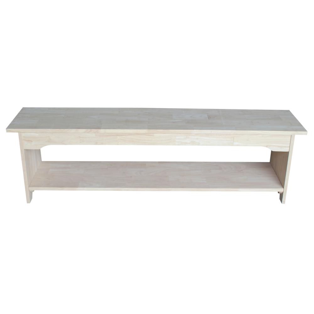 Brookstone Bench - 60" Long , Unfinished. Picture 2