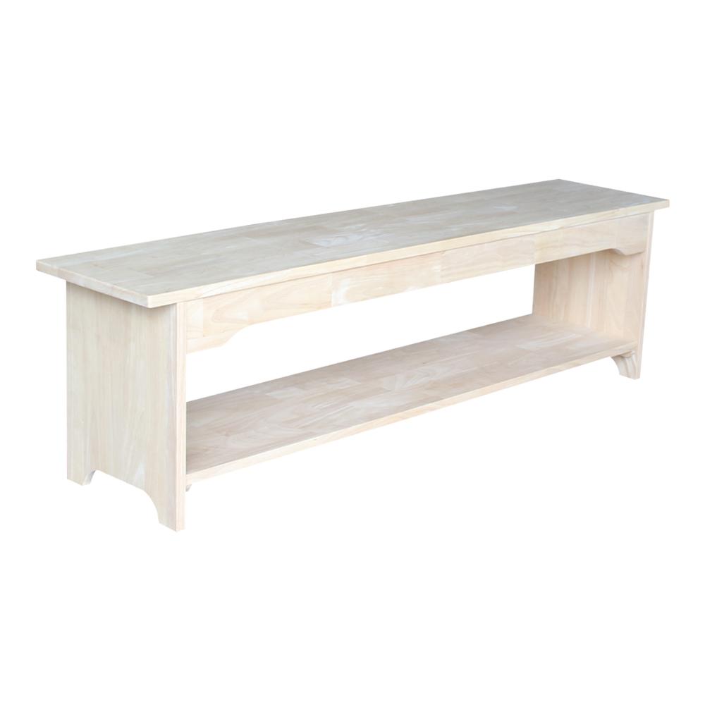 Brookstone Bench - 60" Long , Unfinished. Picture 3