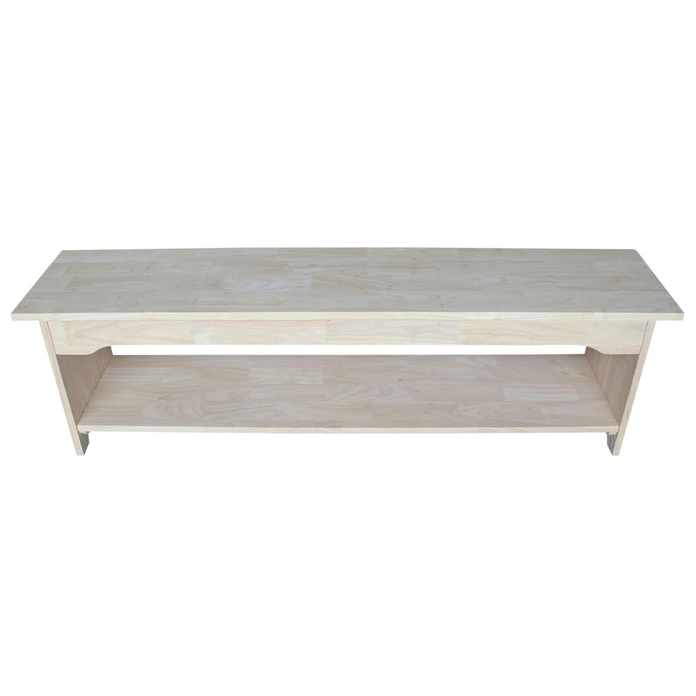 Brookstone Bench - 60" Long , Unfinished. Picture 6
