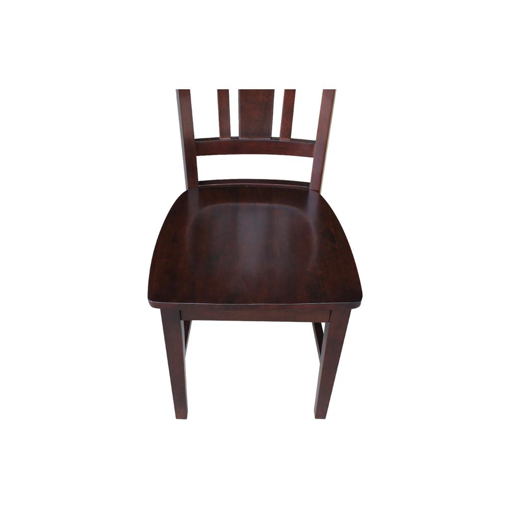 Set of Two San Remo Splatback Chairs, Rich Mocha. Picture 2