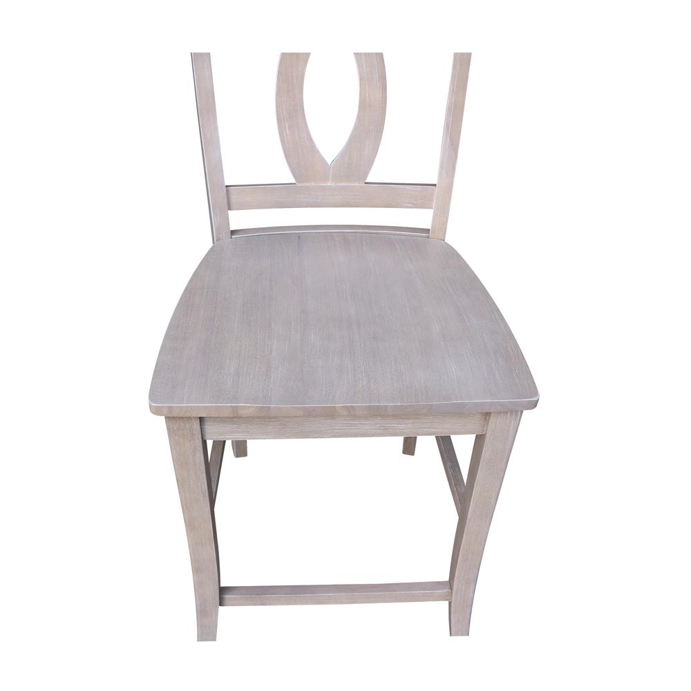 Cosmo Counter height Stool - 24" Seat Height , Washed Gray Taupe. Picture 3