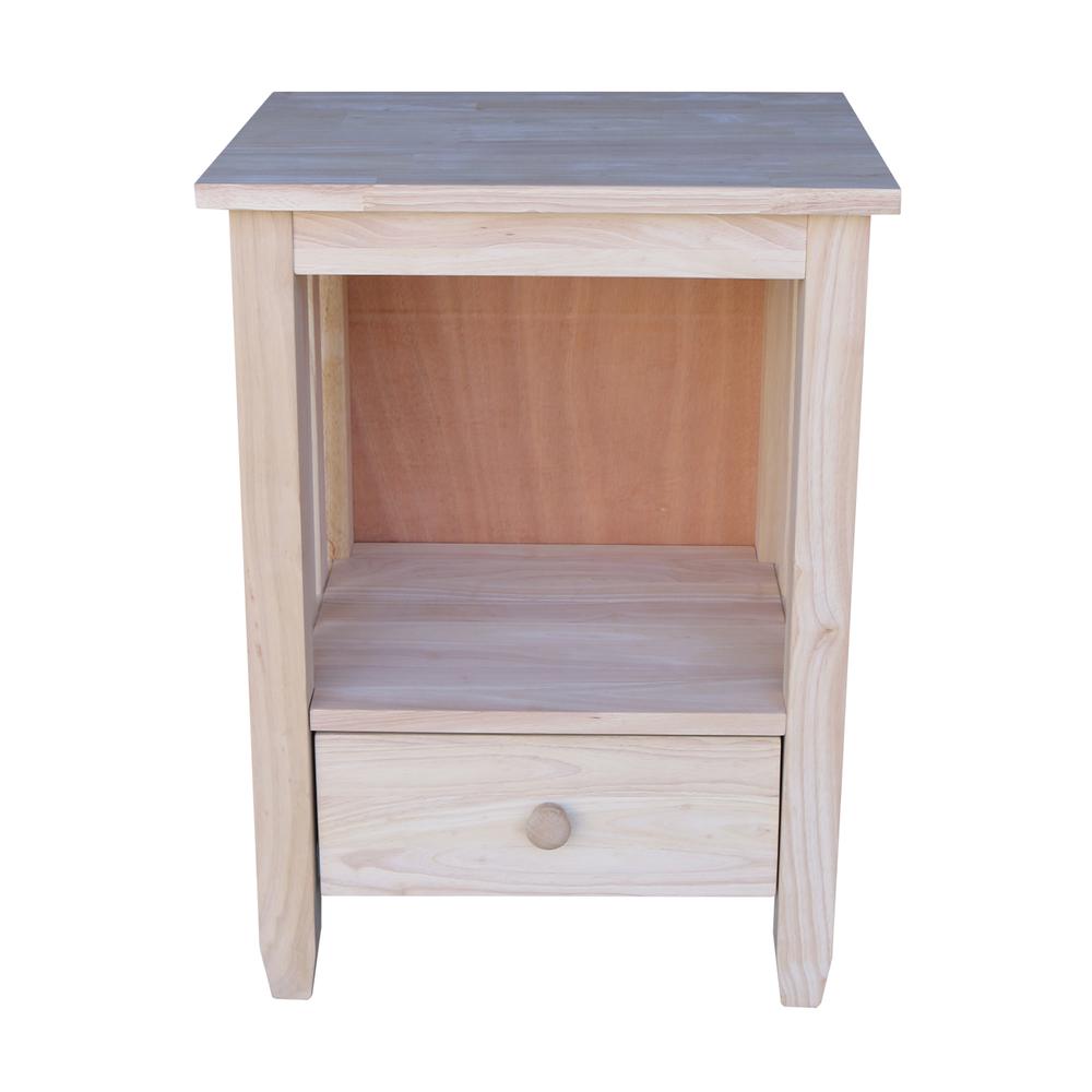 Mission Tall End Table Includes Drawer , Unfinished. Picture 4