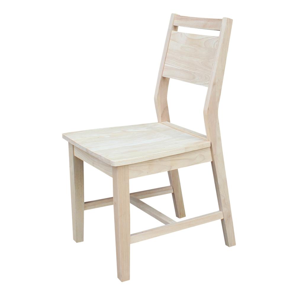 Set of Two Aspen Panel Chairs, Unfinished. Picture 4