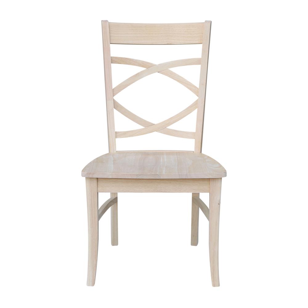 Set of Two Milano Chairs with Wood Seats, Unfinished. Picture 5