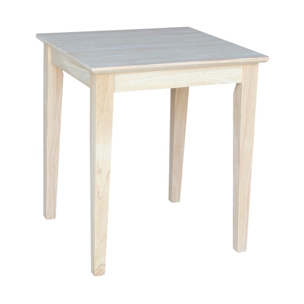 Shaker End Table - Tall, Unfinished. Picture 4