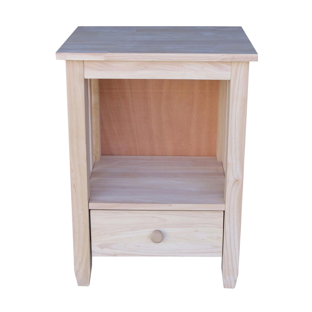 Mission Tall End Table Includes Drawer , Unfinished. Picture 7