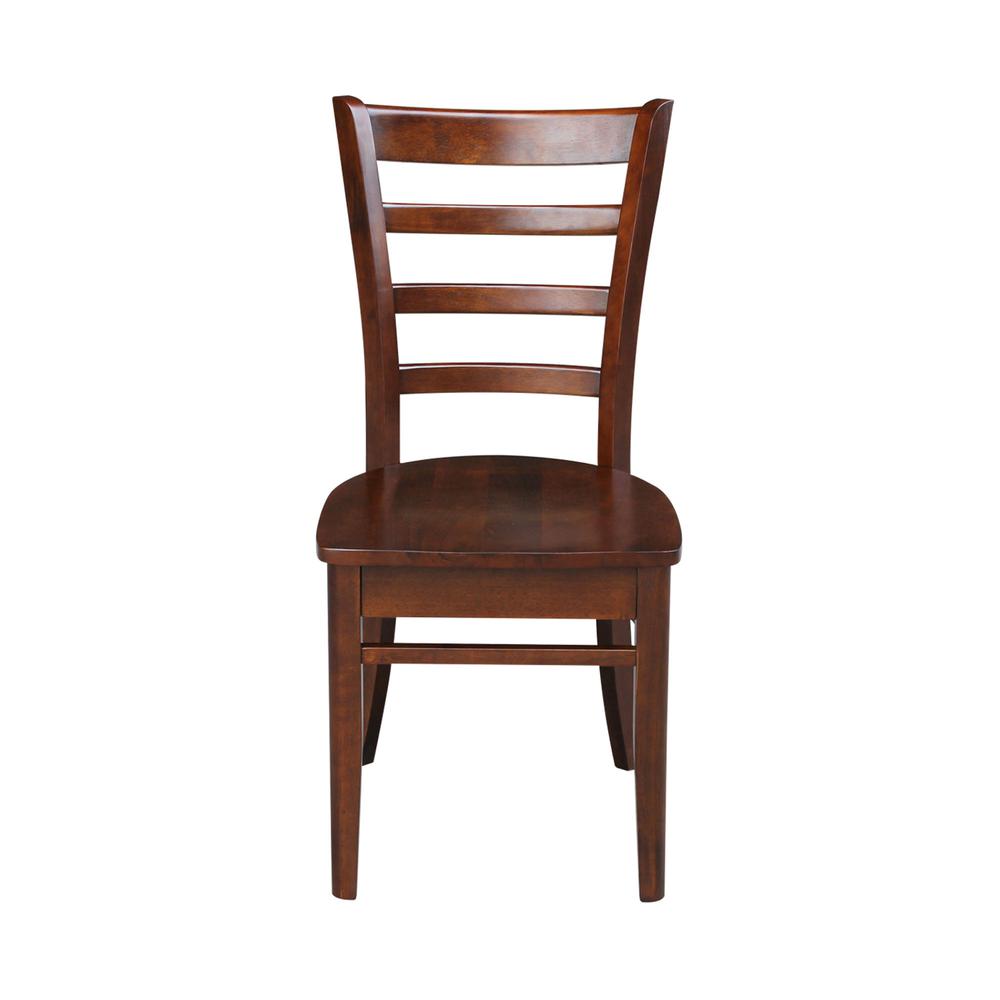Set of Two Emily Side Chairs, Espresso. Picture 6