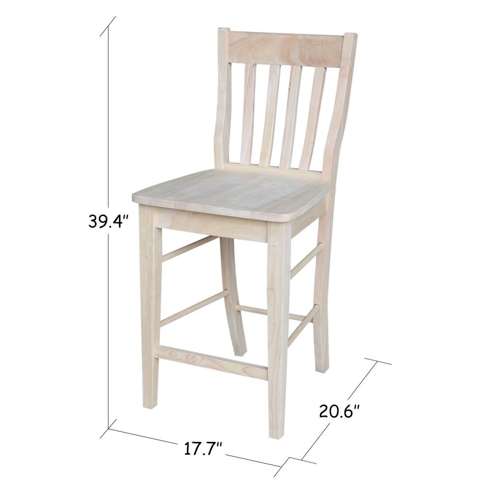 Café Stool - 24" Seat Height, Unfinished. Picture 8