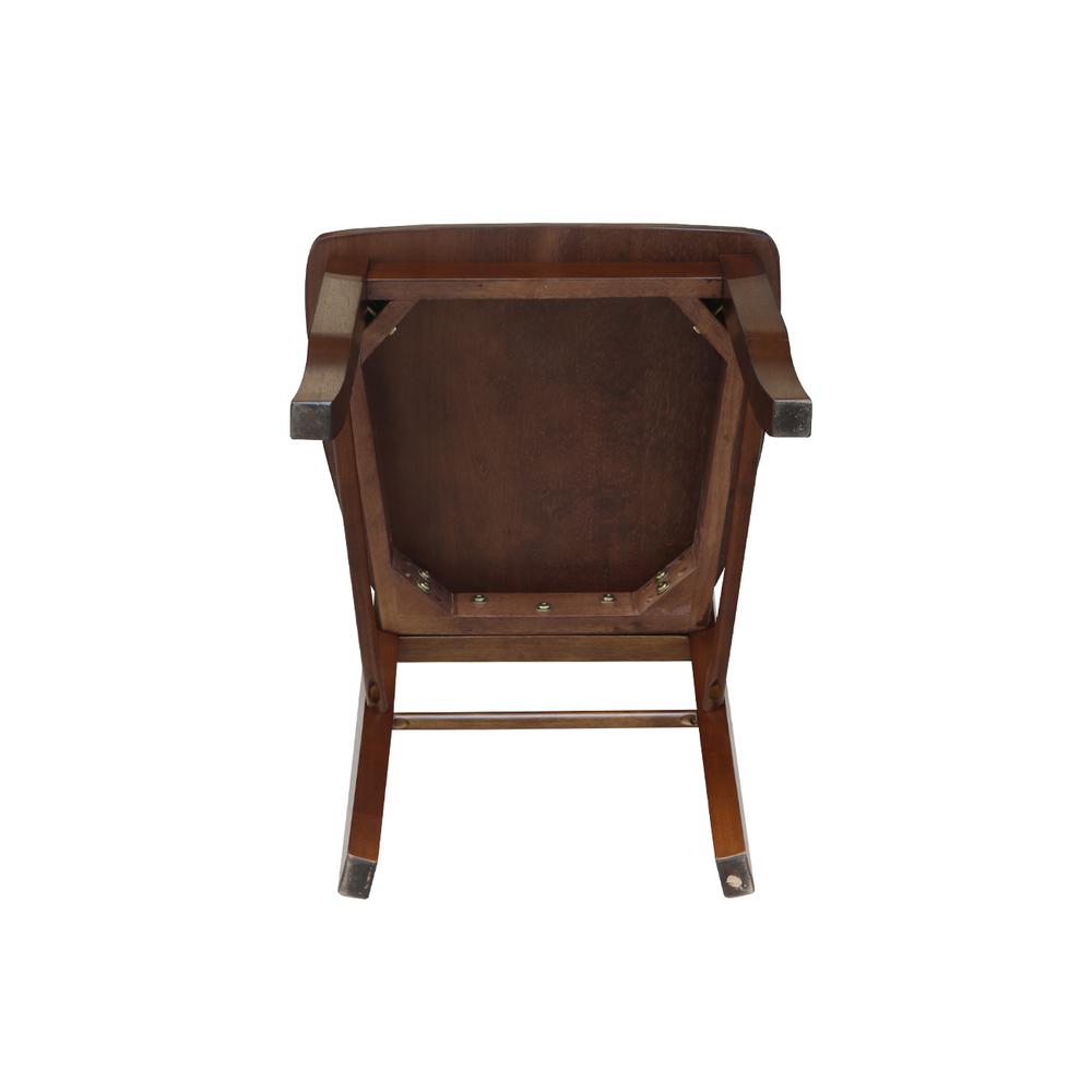 Set of Two Madrid Ladderback Chairs, Espresso. Picture 6