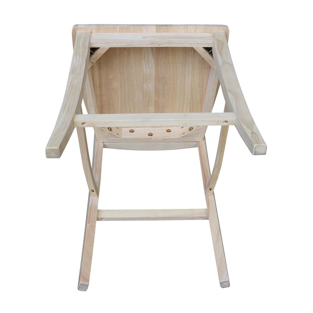 Vineyard Counter height Stool - 24" Seat Height, Unfinished. Picture 2