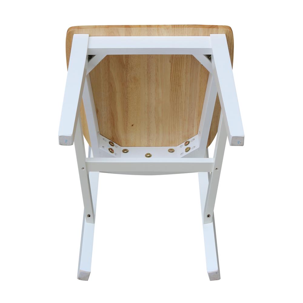 San Remo Splatback Chair, Set of 2, White/Natural. Picture 7