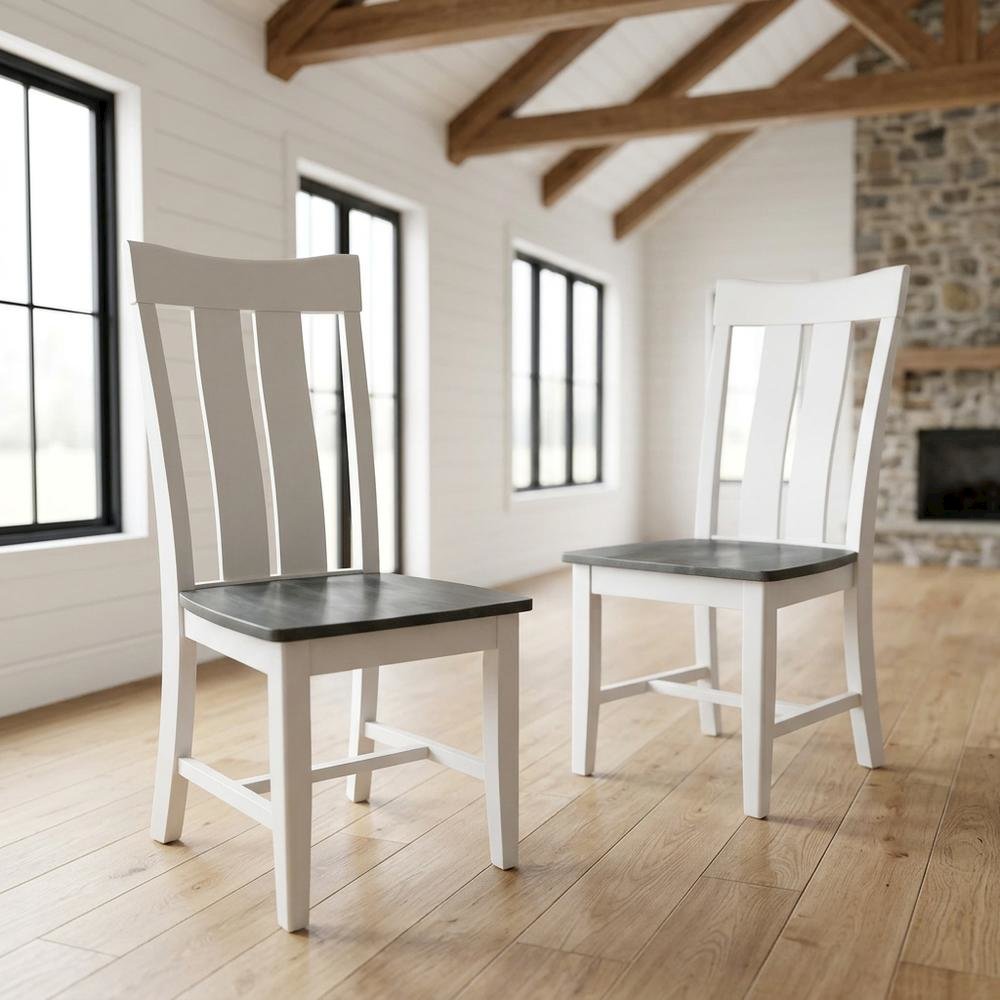 Solid Wood Dining Chairs with Classic Frame for Dining Room, Set of 2. Picture 4