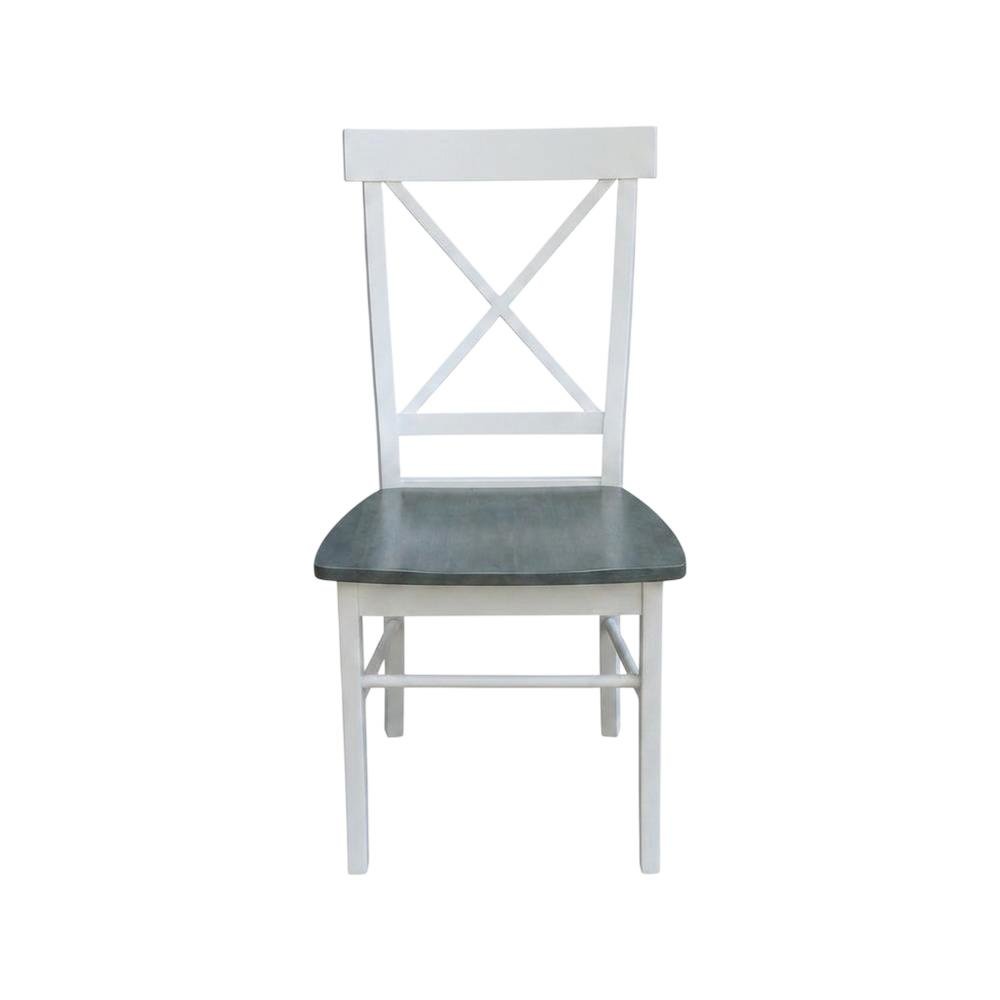 Solid Wood X-Back Dining Chair for Farmhouse Kitchen or Dining Room. Picture 1